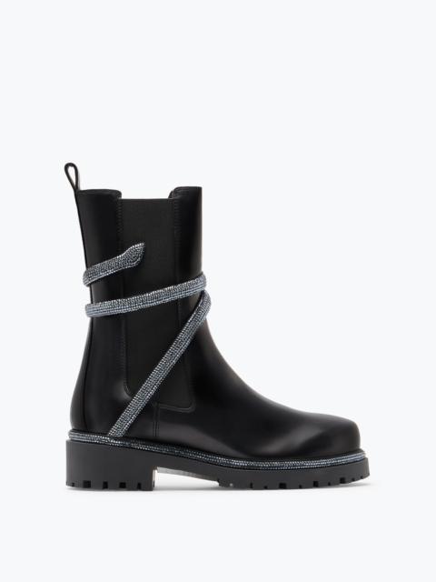 Cleo Black Biker Boot With Crystals 25