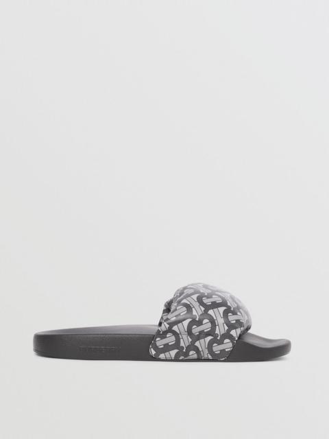 Monogram Print Lambskin Slides