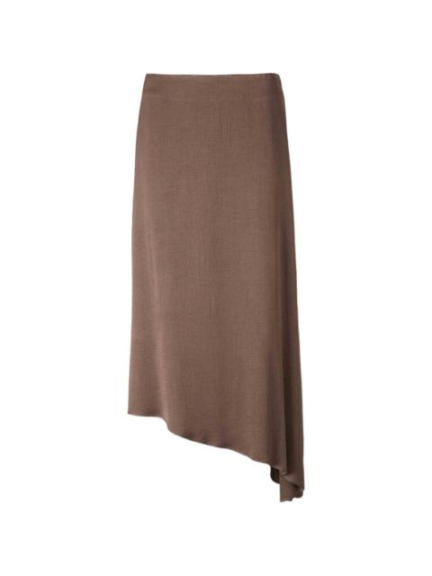 asymmetric-hem midi skirt