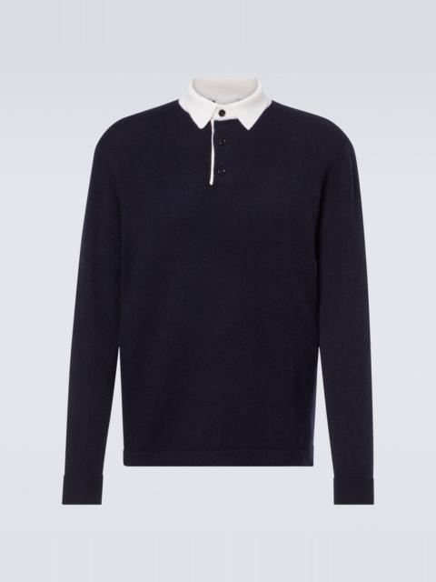 Wool and cashmere polo sweater
