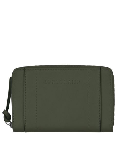 Longchamp 3D Wallet Khaki - Leather