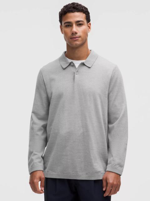 New Venture Long-Sleeve Knit Polo Shirt