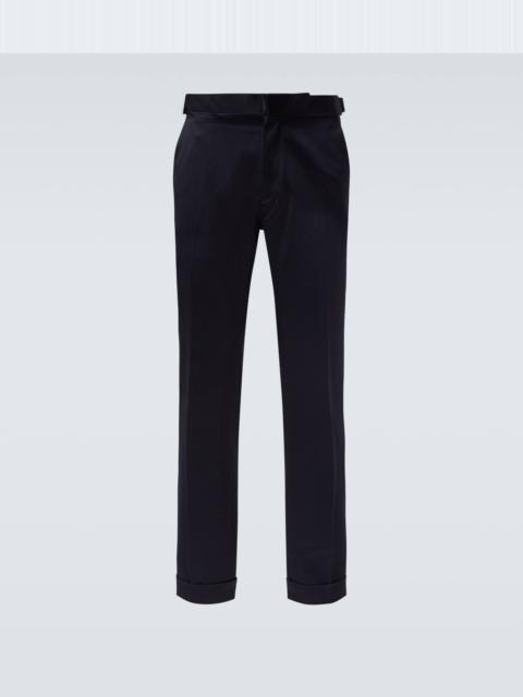 Shelton cotton satin suit pants