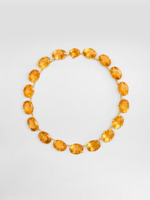 Anna necklace in 18-carat yellow gold with citrines and diamonds