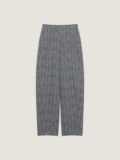 COCOON TAILORED PANTS IN COTTON HERRINGBONE
