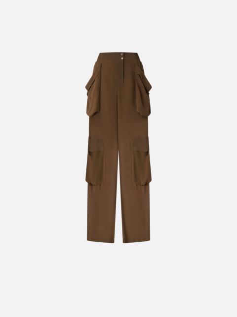 SHEER GEORGETTE CARGO TROUSERS