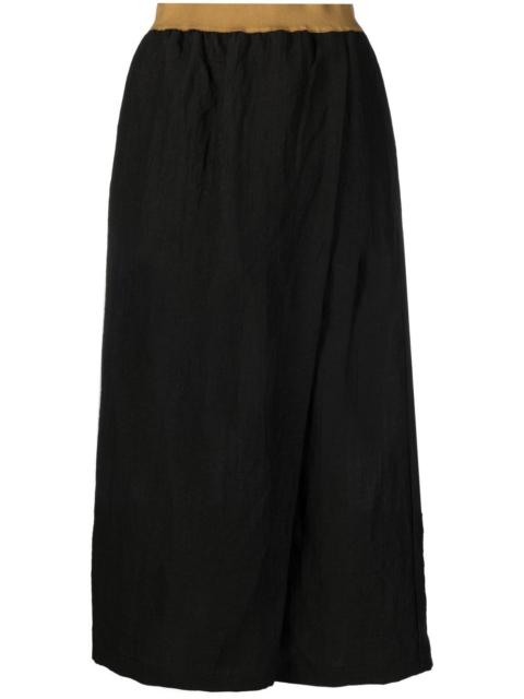 high-waist wide-leg trousers
