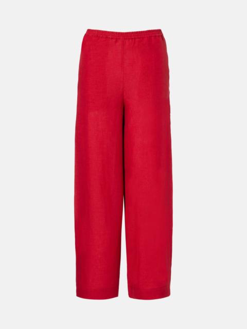 Select linen wide-leg pants