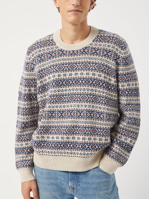 FAIR ISLE CREWNECK - NATURAL