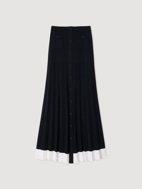 MAXI TWO-TONE KNIT SKIRT