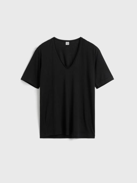 Cotton silk tee black