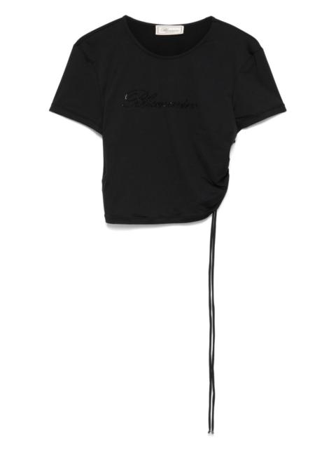 rhinestone-logo T-shirt
