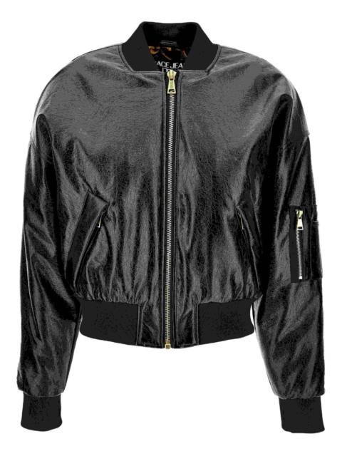 zip-fastening bomber jacket