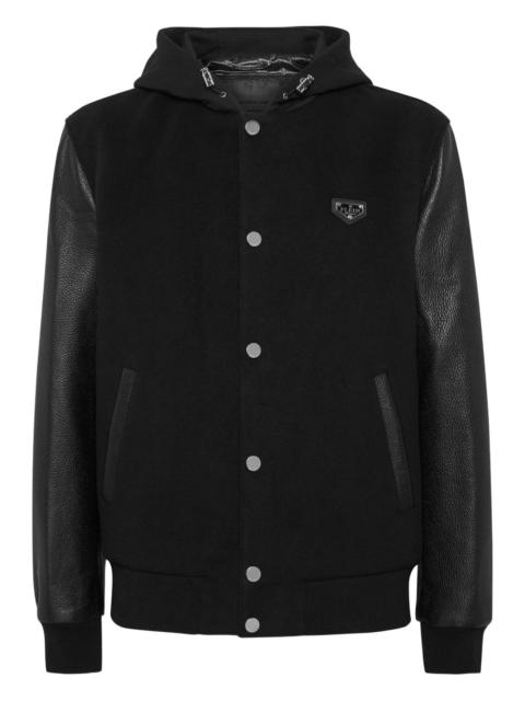 panelled hooded jacket
