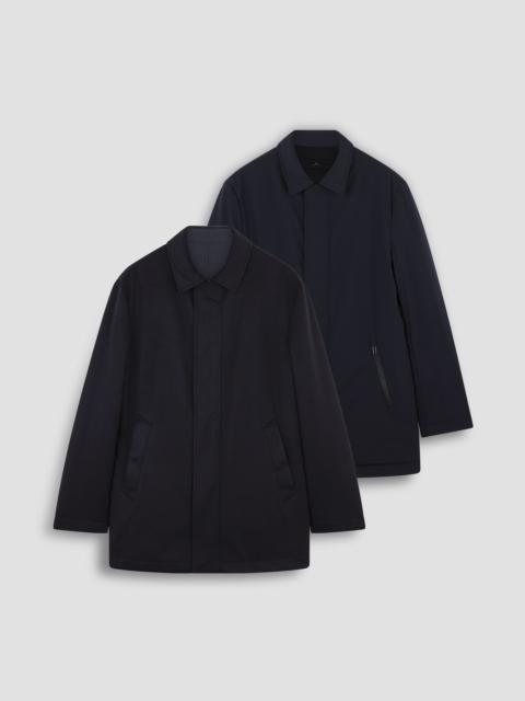 REVERSIBLE CARCOAT IN CASHMERE AND TYPHOON®
