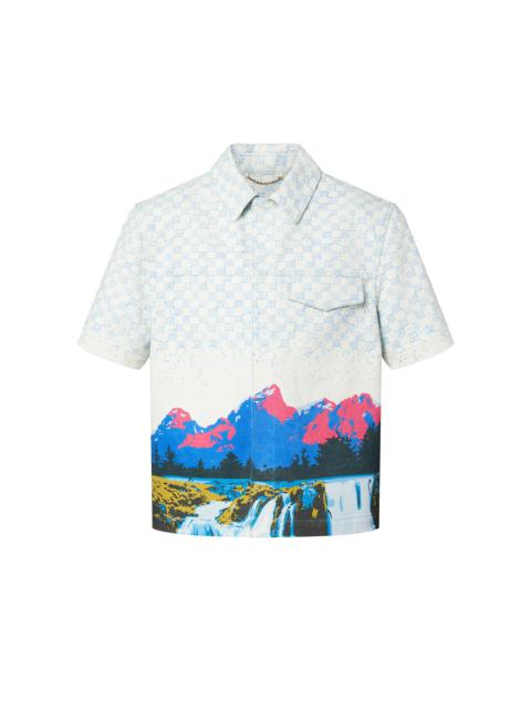 Landscape Short-Sleeved Denim Shirt