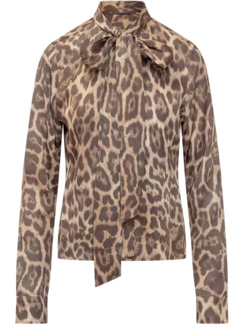 leopard-print blouse