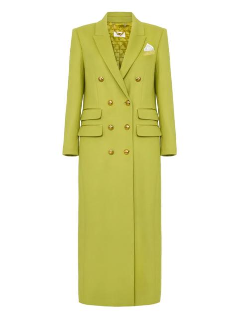 double-breasted pocket-square coat