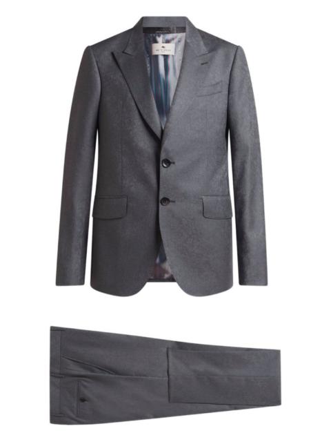 floral paisley single-breasted suit