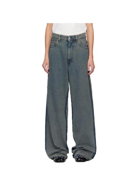 Blue Mid-Weight 5 Pockets Jeans