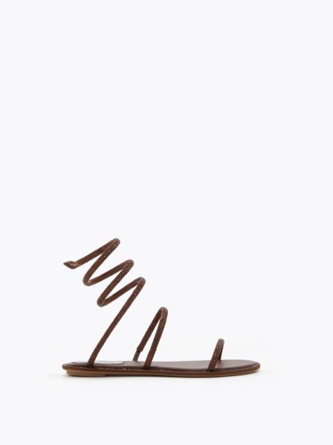 CLEO BROWN FLAT SANDAL 10