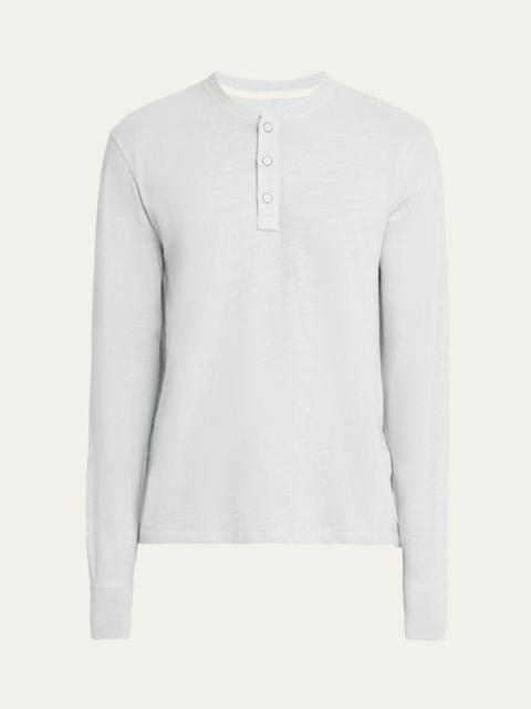 Men's Classic Flame Henley Long-Sleeve T-Shirt
