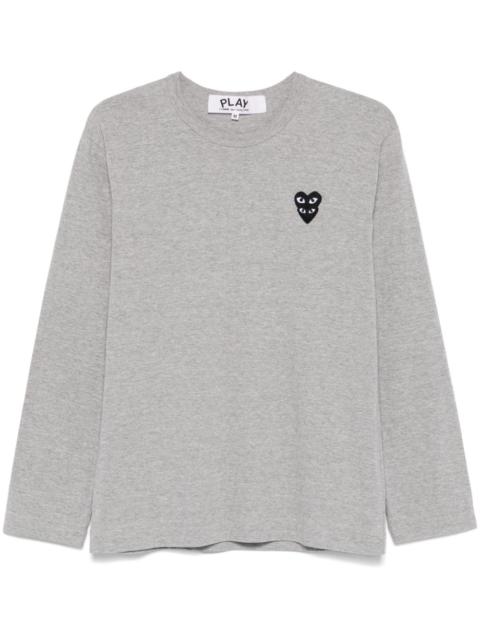 Double Heart-patch T-shirt