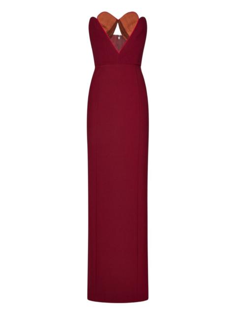 sweetheart-neckline maxi dress
