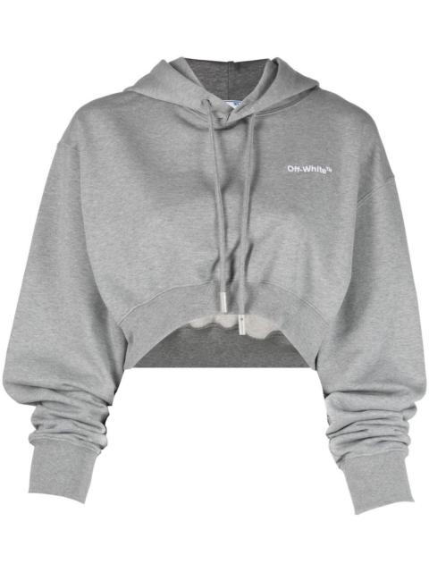 Helvetica cropped hoodie
