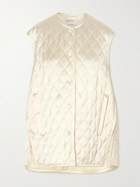 Quilted Padded Satin Vest