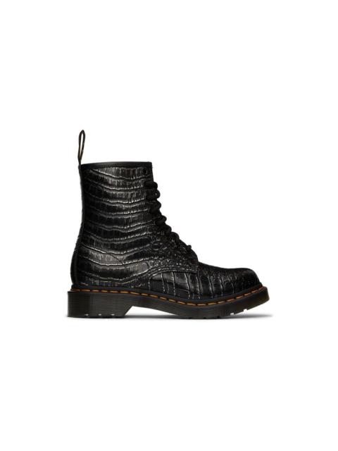 Black Croc 1460 Boots