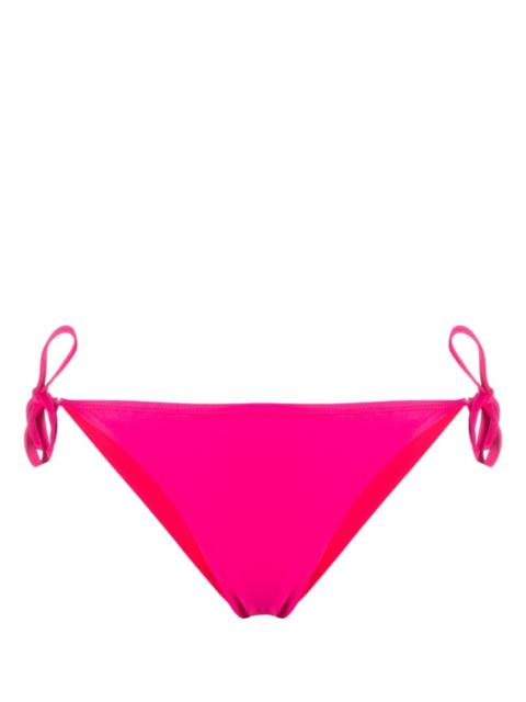 logo patch side tie bikini bottoms