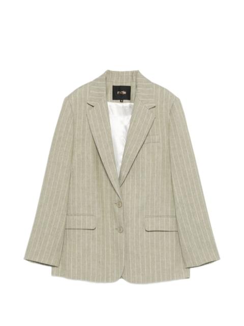 pinstripe-pattern blazer