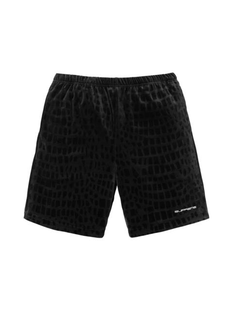 Supreme Croc Velour Short Black