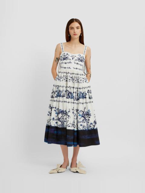 STRAPPY FIT AND FLARE MIDI DRESS