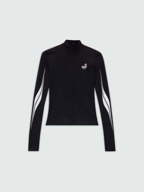 Black lycra top with MSGM Race graphics