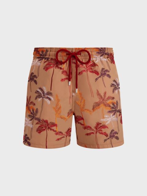 Men Swim Trunks Embroidered Palm Offset - Limited Edition