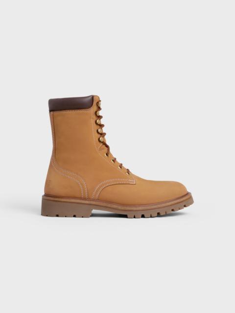 CELINE KURT HIGH LACE-UP BOOT in NUBUCK CALFSKIN & CALFSKIN