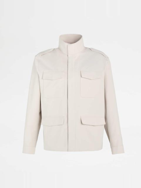FIELD JACKET IN TECHNICAL CANVAS - WHITE