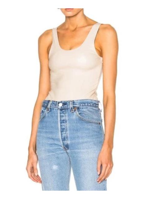 OFF WHITE LEATHER BODYSUIT