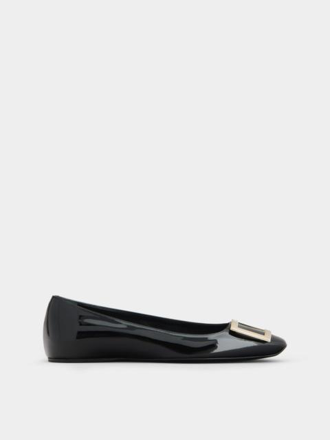 Trompette Metal Buckle Ballerinas in Patent Leather