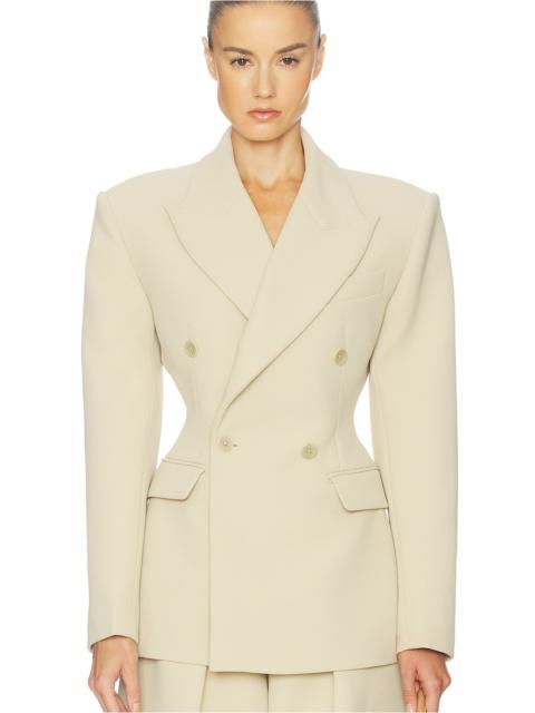 The Double Breasted S Curve Jacket in Very Heavy Crepe