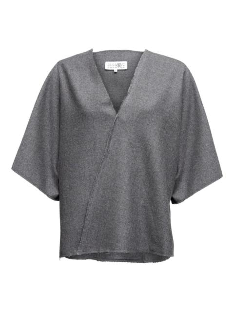 raw-cut detail blouse