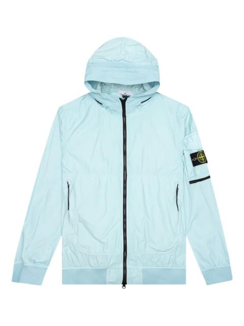 Compass-badge hooded jacket