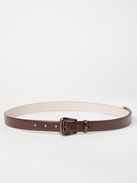 Cowhide belt with monili