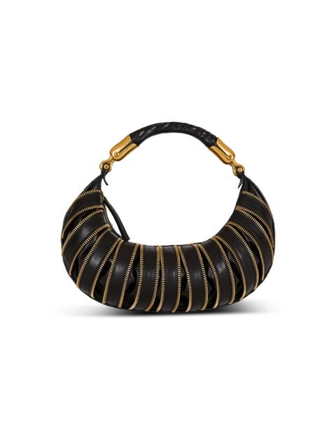 Medium Ebene Zips bag in calfskin leather