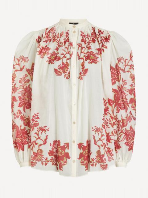 Floral Cotton Voile Blouse