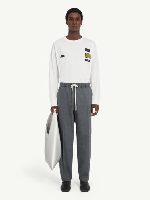 Tailored wool-blend trousers