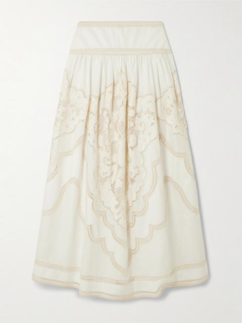 Daylight Broderie Anglaise Linen Maxi Skirt