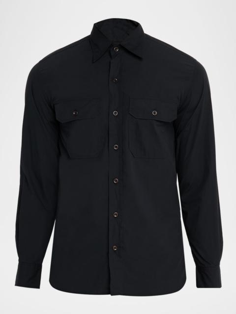 Men's Sueded Cotton Poplin Button-Down Shirt